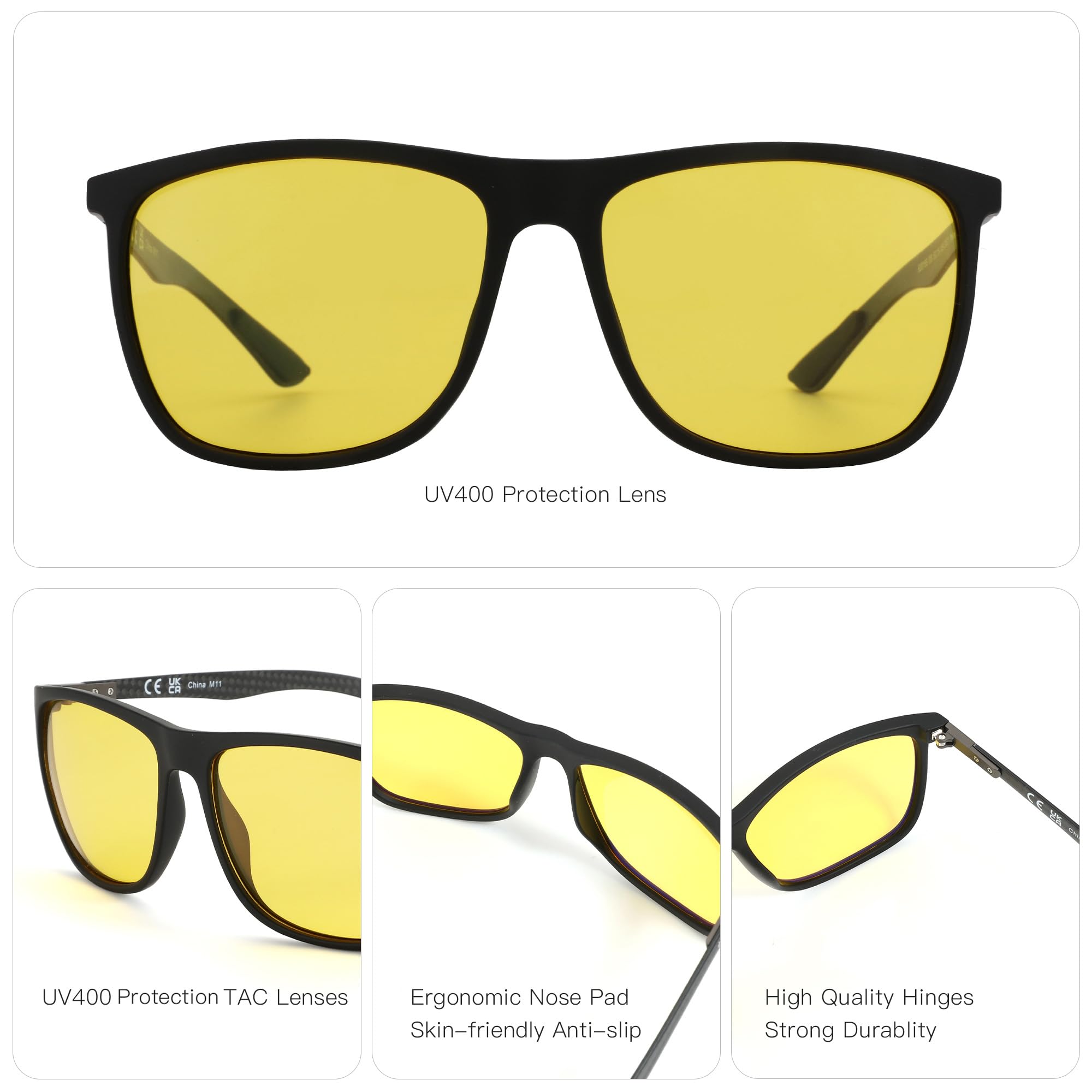 Foto 4 pulgar | Gafas De Visión Nocturna Zenottic Square Carbon Fiber Para Hombre - Venta Internacional.