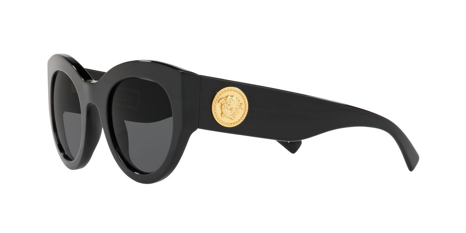 Foto 4 pulgar | Lentes de Sol Ve4353 Black Dark Grey Round Versace color Gris