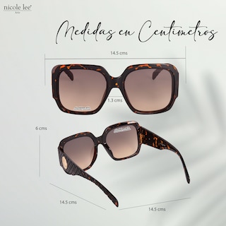 Foto 4 | Lentes de Sol Nicole Lee Jenny Leopardo