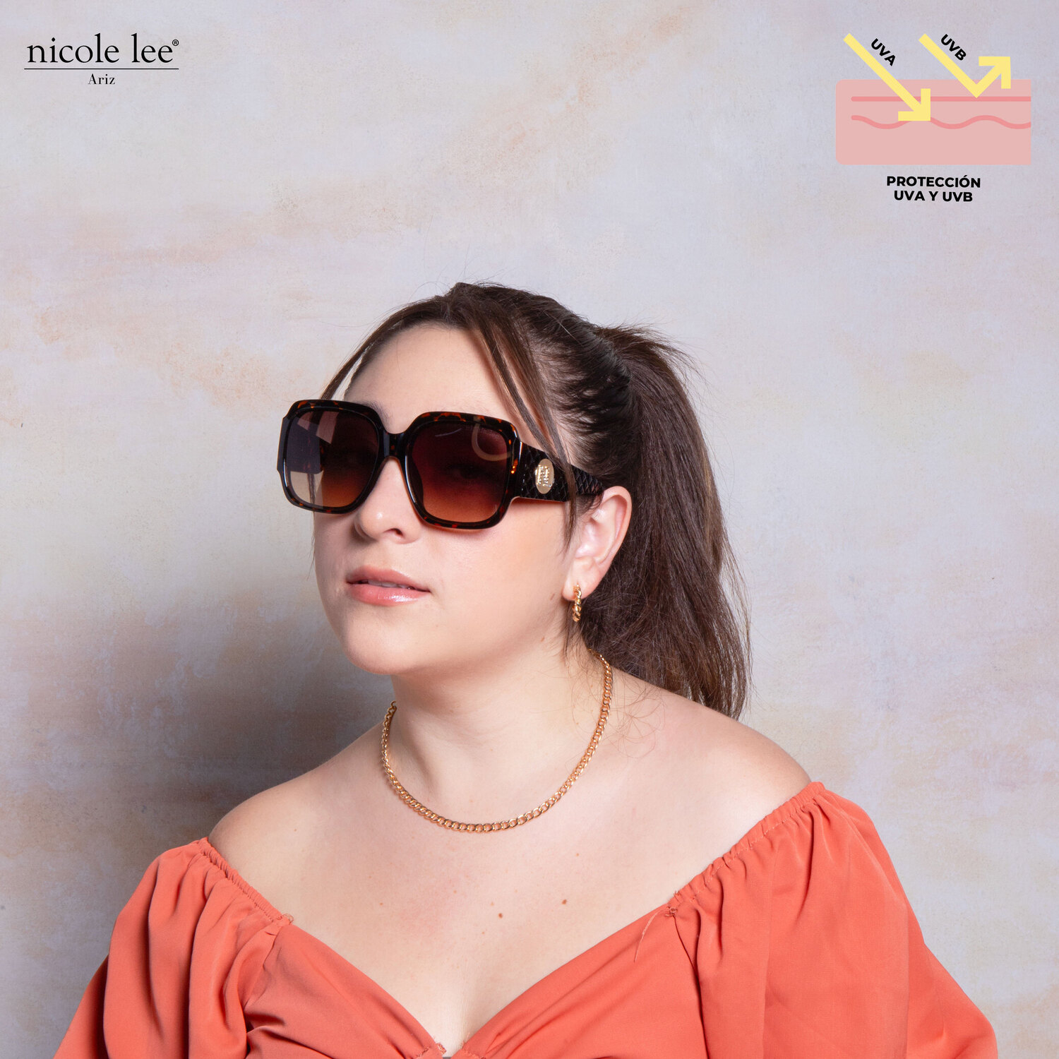 Foto 6 pulgar | Lentes de Sol Nicole Lee Jenny Leopardo