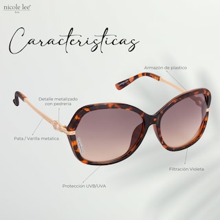 Foto 2 | Lentes de Sol Nicole Lee Toki Leopardo