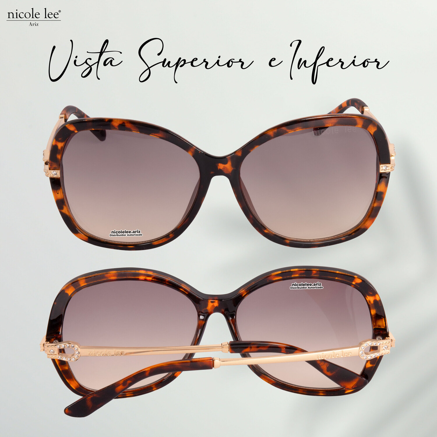 Foto 4 pulgar | Lentes de Sol Nicole Lee Toki Leopardo