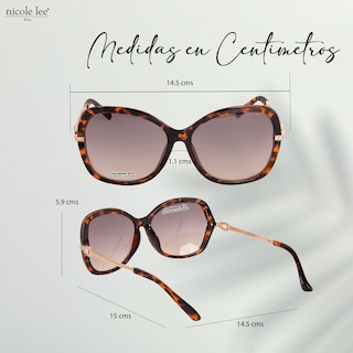 Foto 4 | Lentes de Sol Nicole Lee Toki Leopardo