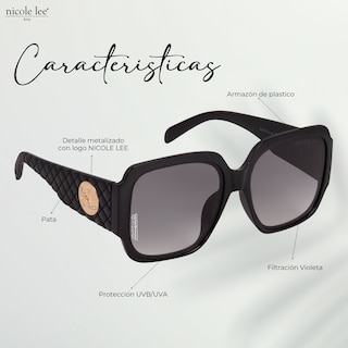 Foto 2 | Lentes de Sol Nicole Lee Modelo Jenny Negro