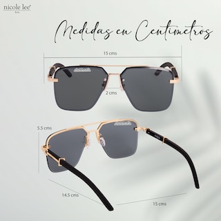 Foto 4 | Lentes de Sol Nicole Lee Stark Negros