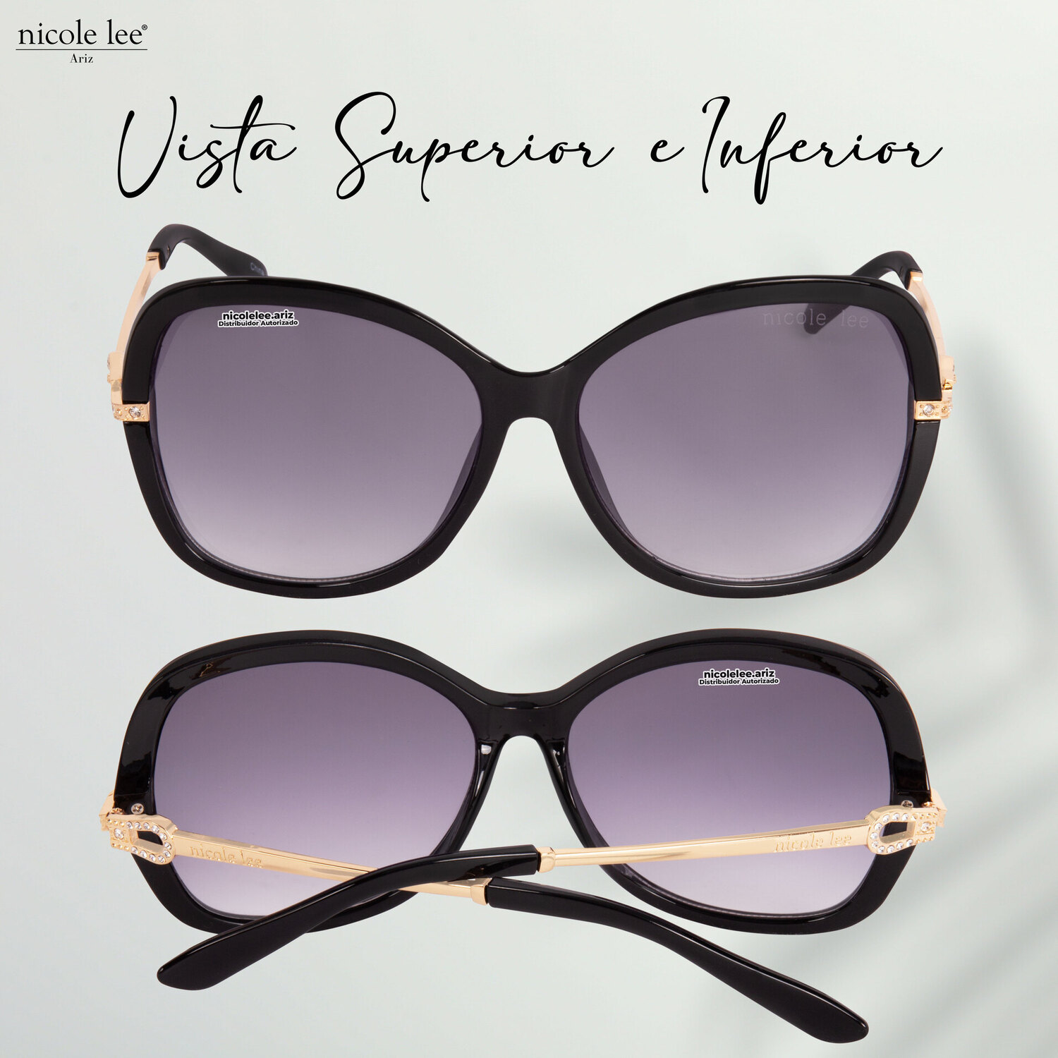 Foto 4 pulgar | Lentes de Sol Nicole Lee Toki Negros