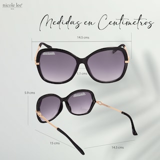 Foto 4 | Lentes de Sol Nicole Lee Toki Negros
