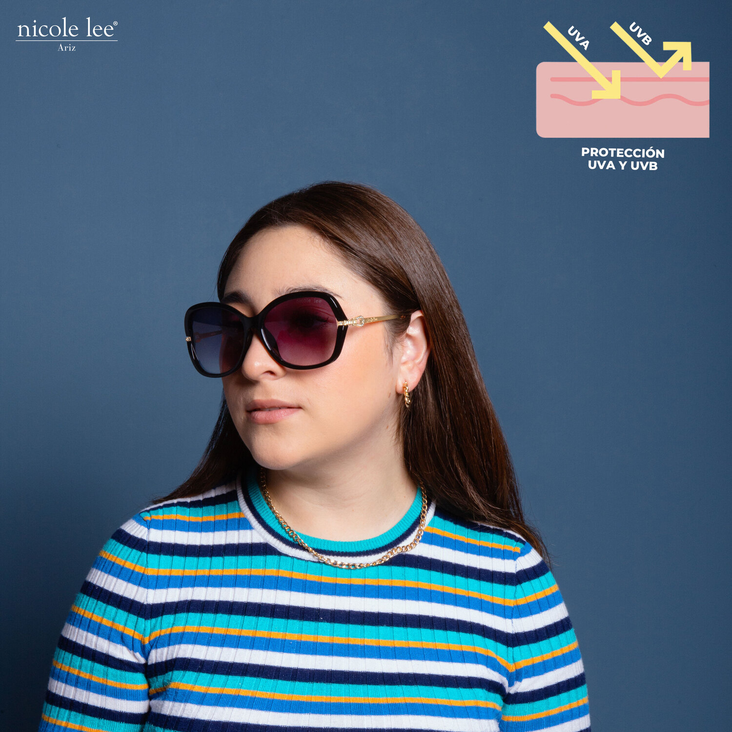 Foto 5 | Lentes de Sol Nicole Lee Toki Negros