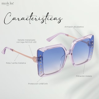 Foto 2 | Lentes de Sol Nicole Lee Yeri Azul