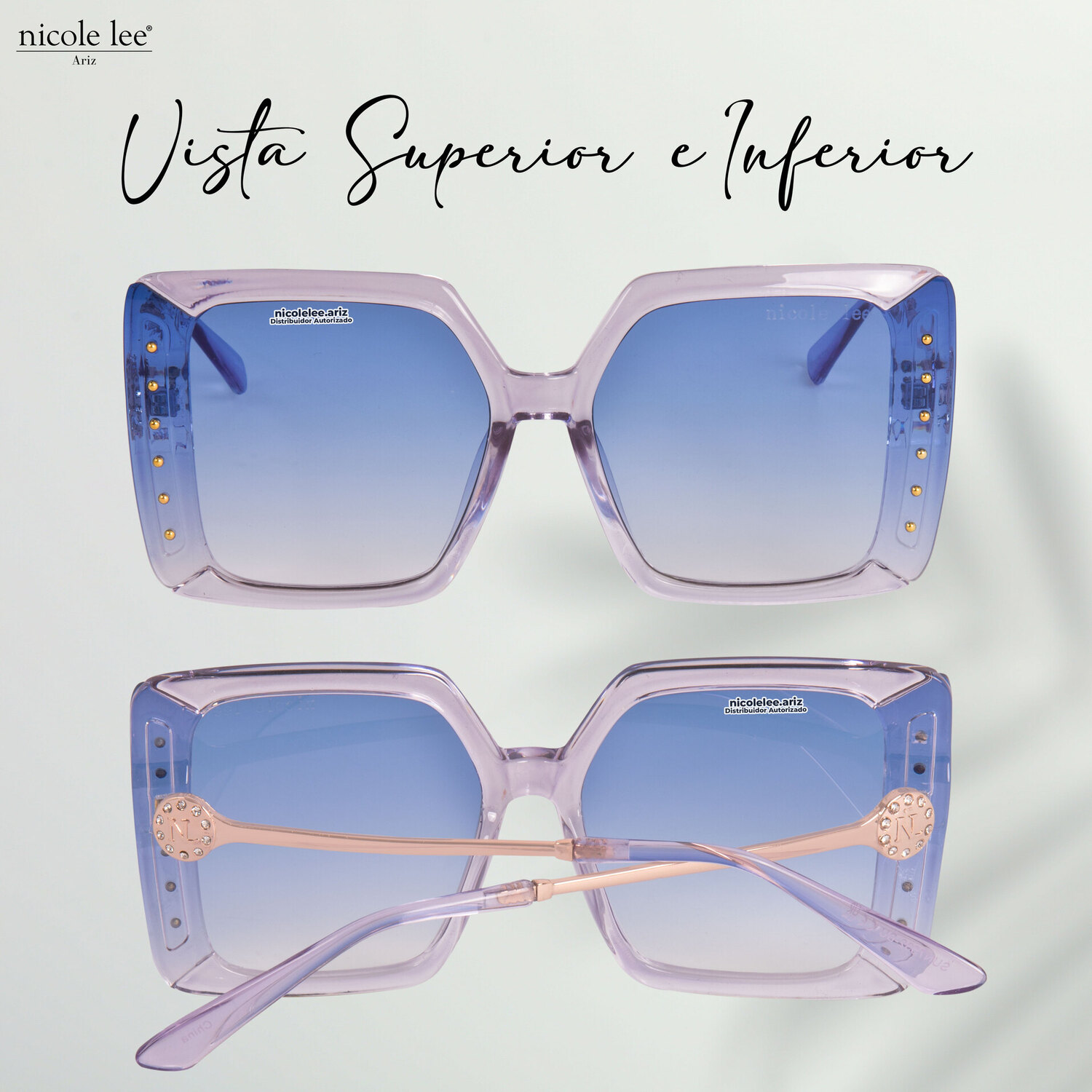 Foto 4 pulgar | Lentes de Sol Nicole Lee Yeri Azul
