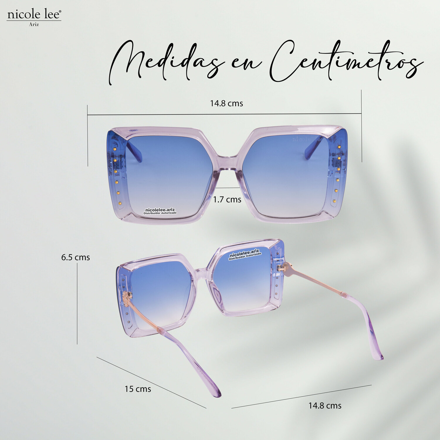 Foto 5 pulgar | Lentes de Sol Nicole Lee Yeri Azul