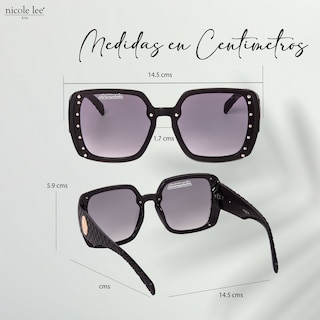 Foto 4 | Lentes de Sol Nicole Lee Muah Negro