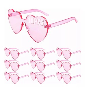 Foto 4 | Gafas de Sol de Corazón Rosas 10 Piezas