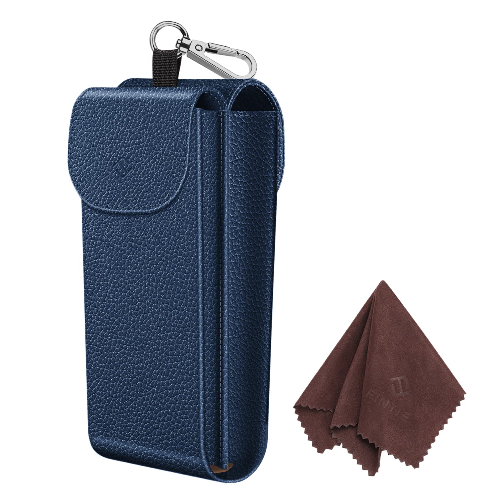 Funda Doble para Gafas Fintie Portable de Piel Vegana Azul Marino - Venta Internacional