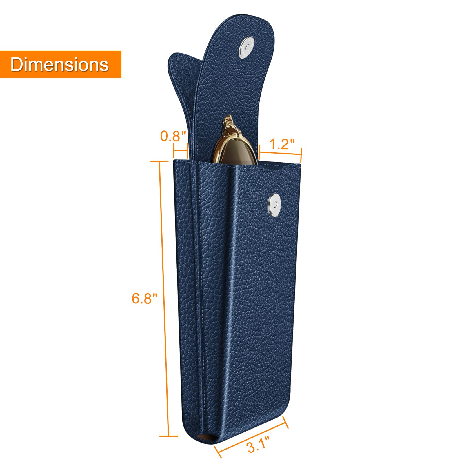 Foto 3 pulgar | Funda Doble para Gafas Fintie Portable de Piel Vegana Azul Marino - Venta Internacional