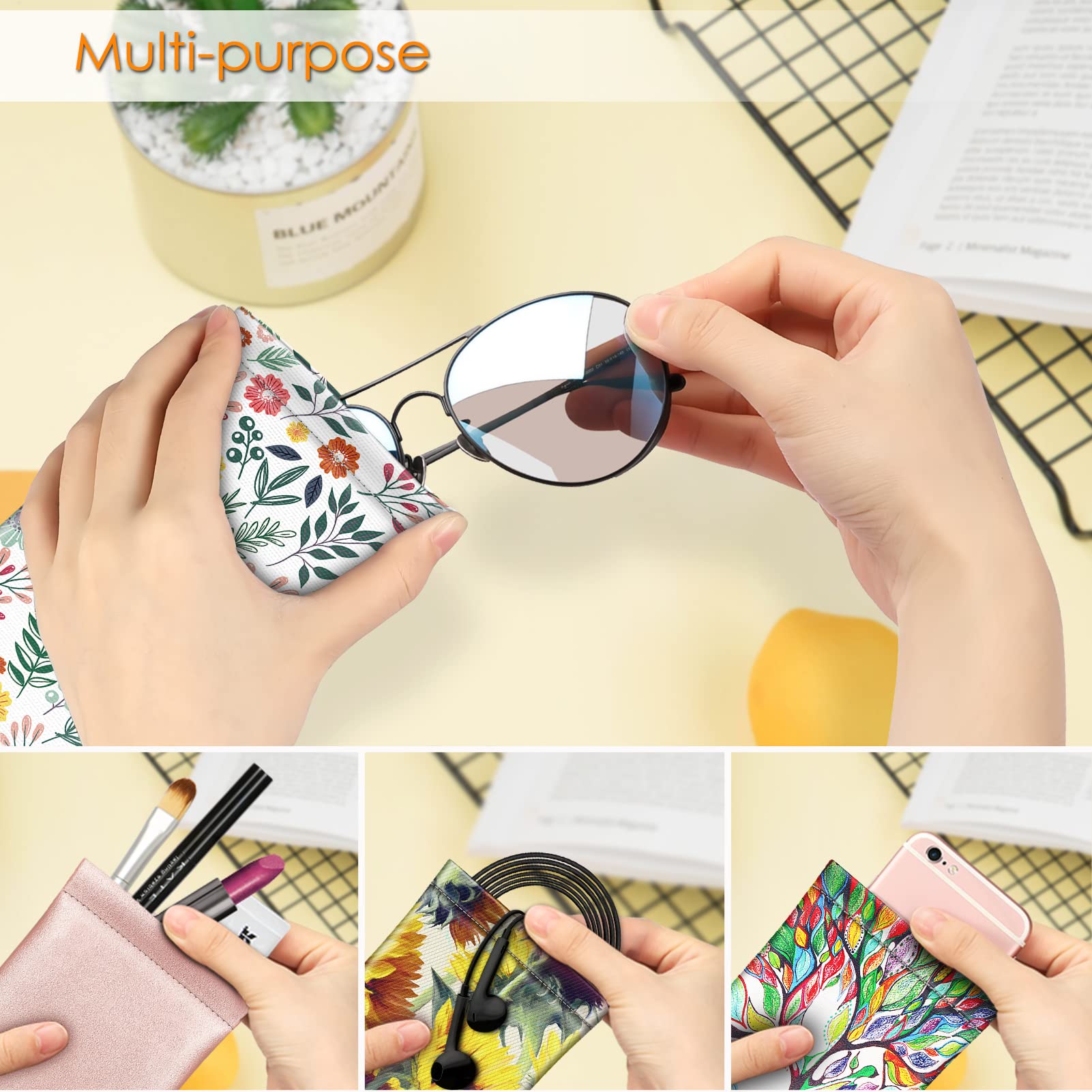 Foto 5 pulgar | Funda para Gafas Fintie Portátil con la Parte Superior Apretada de Piel Vegana - Venta Internacional