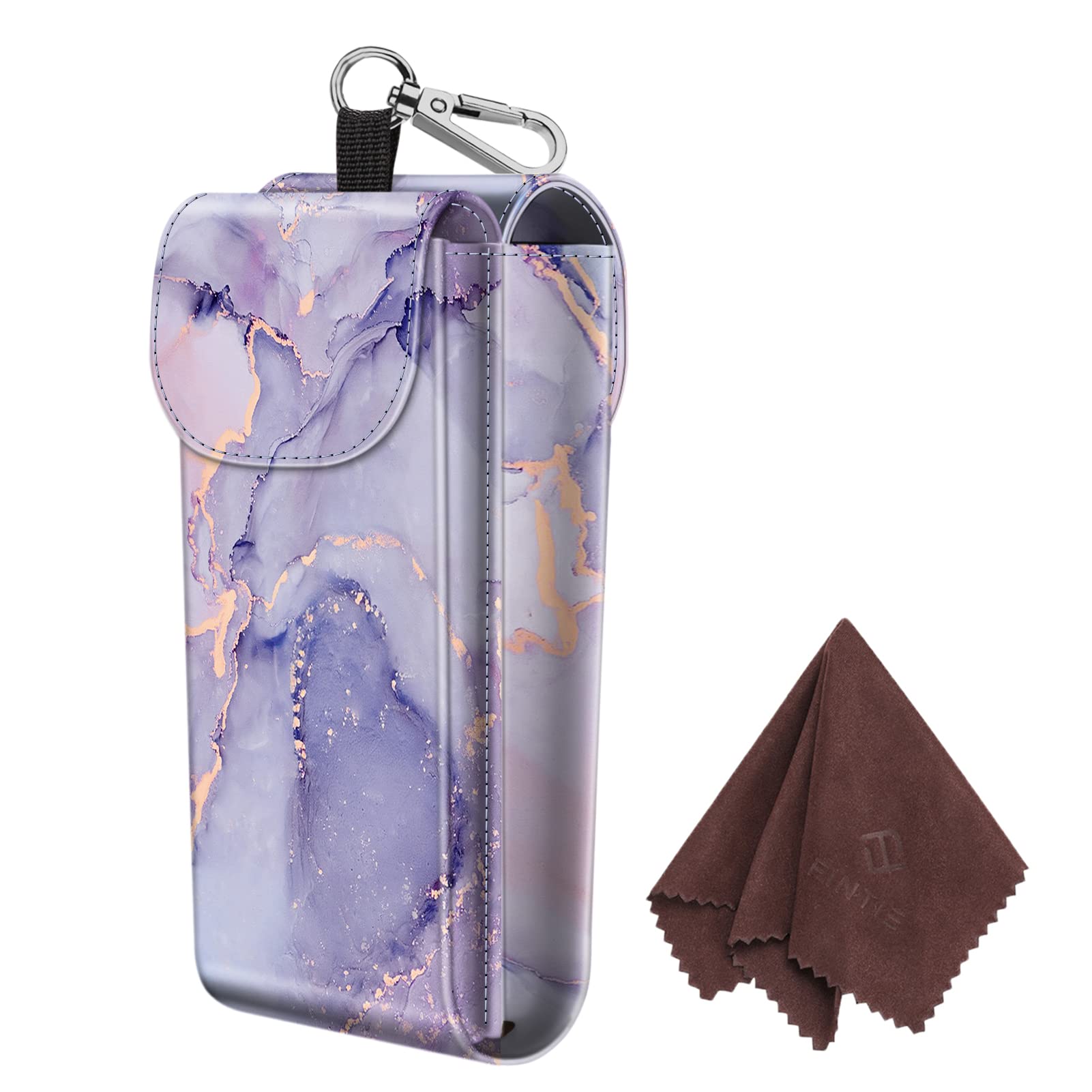 Funda Doble Para Gafas Fintie Lilac Marble Piel Vegana - Venta Internacional