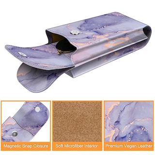 Foto 2 | Funda Doble Para Gafas Fintie Lilac Marble Piel Vegana - Venta Internacional