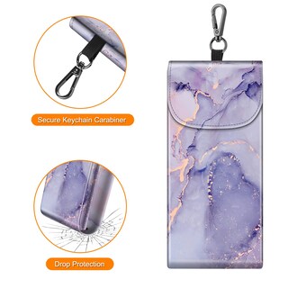 Foto 4 | Funda Doble Para Gafas Fintie Lilac Marble Piel Vegana - Venta Internacional