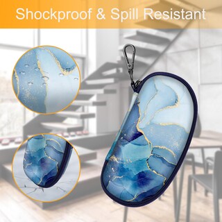 Foto 4 | Funda para gafas de sol Fintie Hard Shell a prueba de golpes con mosquetón Ocean