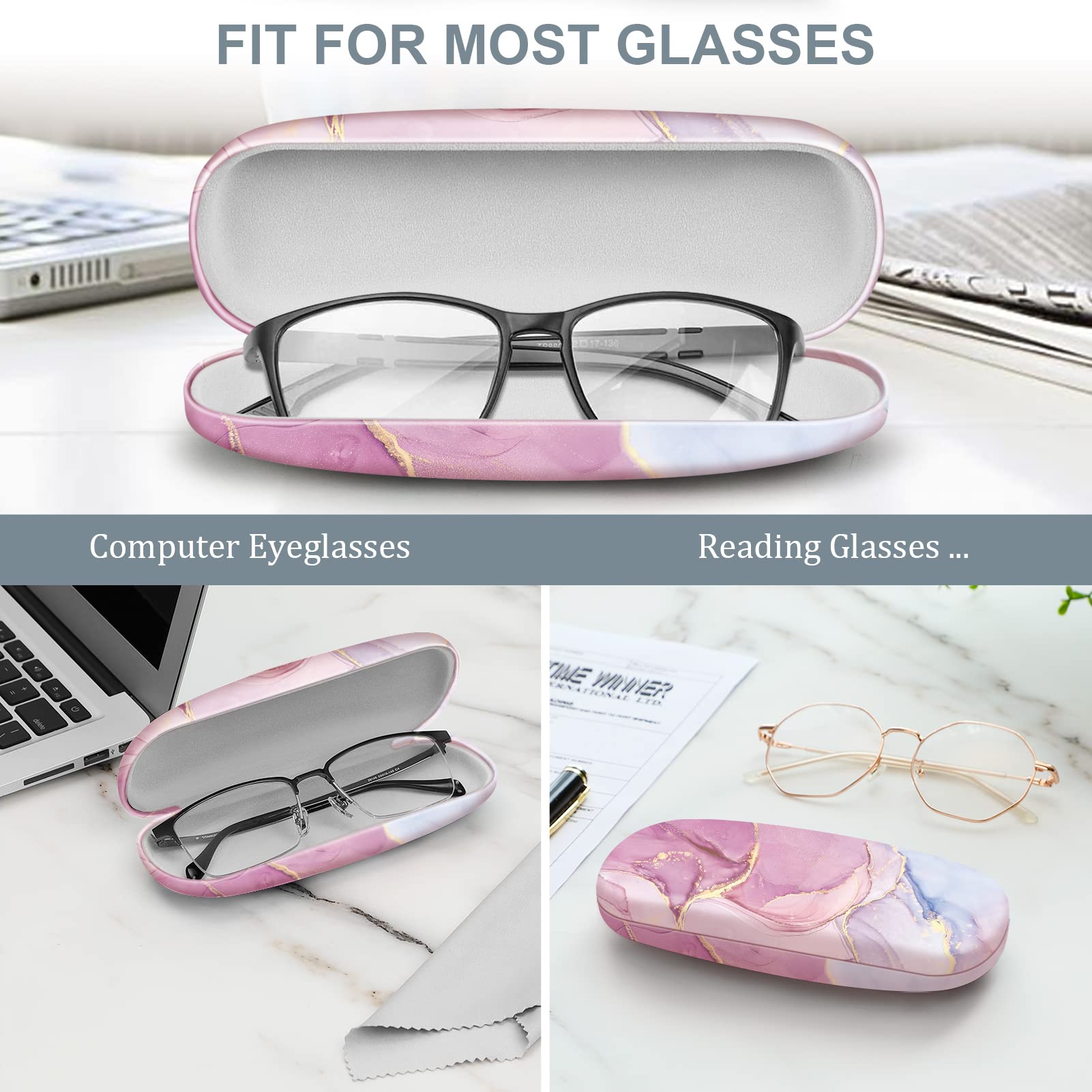 Foto 7 | Funda Para Gafas Fintie Rígida Portátil Brillante De Mármol - Venta Internacional