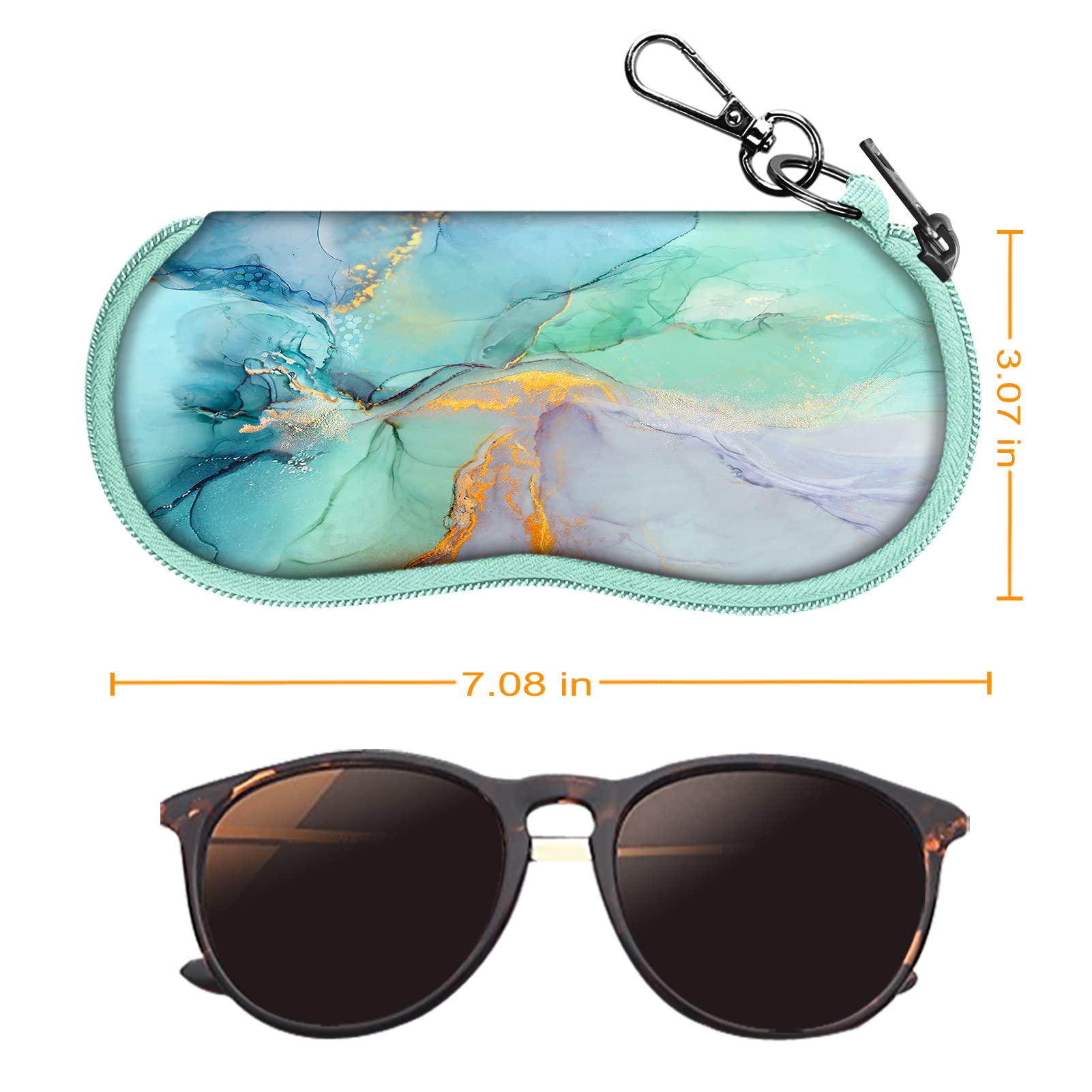 Foto 4 pulgar | Funda Para Gafas Fintie Ultraligera Portátil De Neopreno color Esmeralda - Venta Internacional