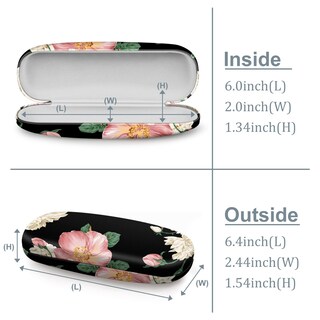Foto 2 | Funda Para Gafas Fintie Rígida Portátil con Forma De Flor Negra - Venta Internacional
