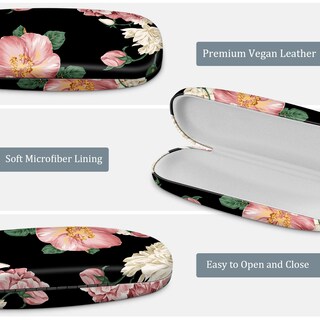 Foto 3 | Funda Para Gafas Fintie Rígida Portátil con Forma De Flor Negra - Venta Internacional