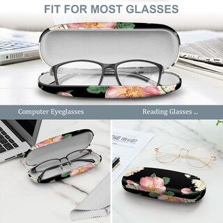 Foto 4 | Funda Para Gafas Fintie Rígida Portátil con Forma De Flor Negra - Venta Internacional
