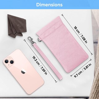 Foto 7 | Funda Para Gafas Fintie Double Con Correa De Transporte color Rosa - Venta Internacional