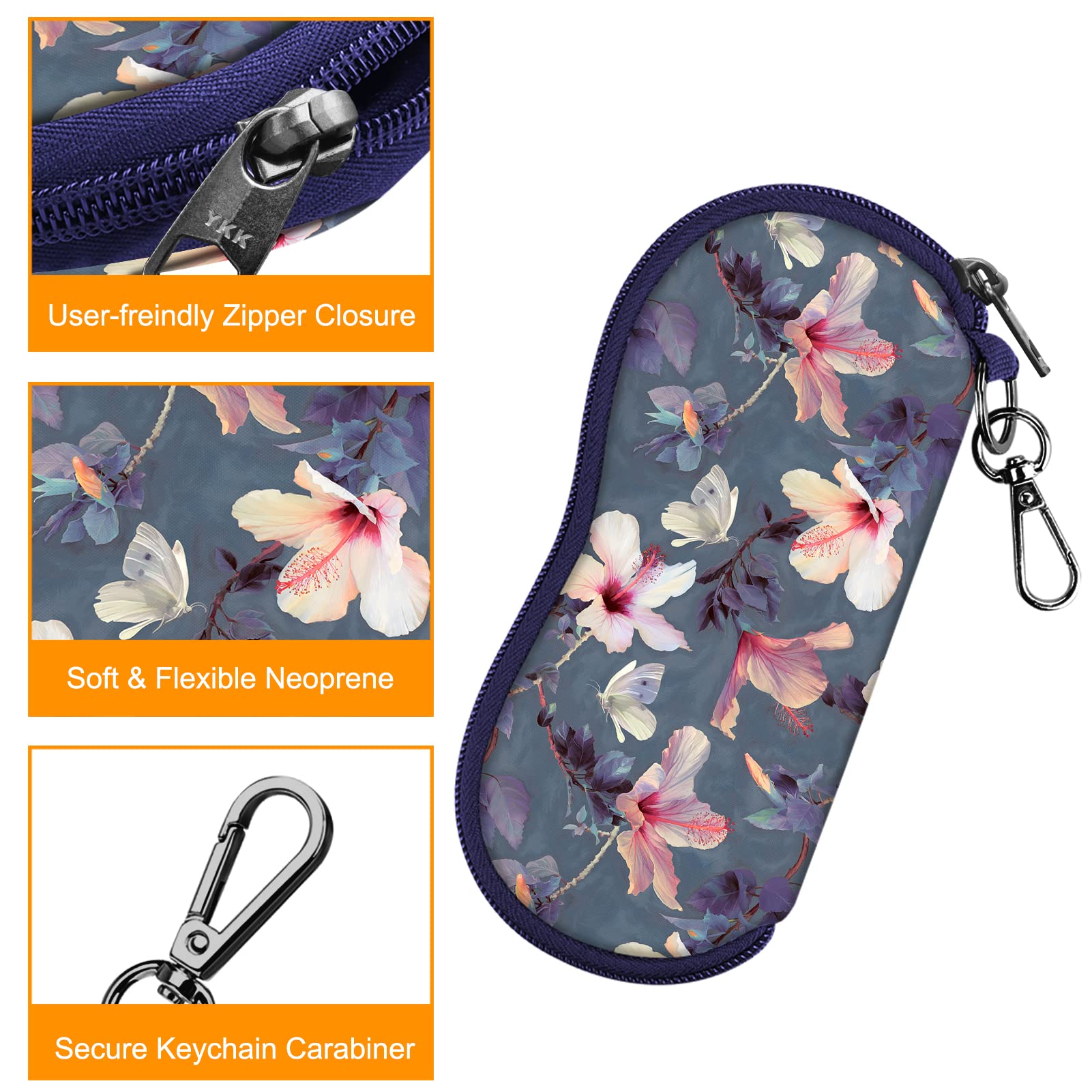 Foto 3 pulgar | Funda para Gafas Fintie Blooming Hibiscus - Venta Internacional