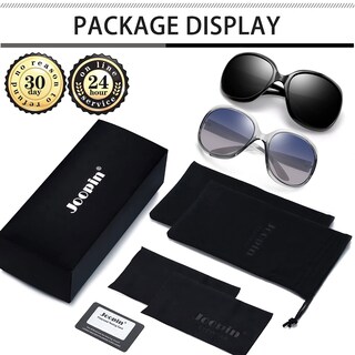 Foto 6 | Gafas de Sol Joopin Oversized Polarized para Mujer Negro Gris - Venta Internacional