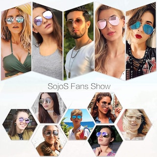 Foto 5 | Gafas de Sol Sojos Classic Aviator Sj1030 - Venta Internacional