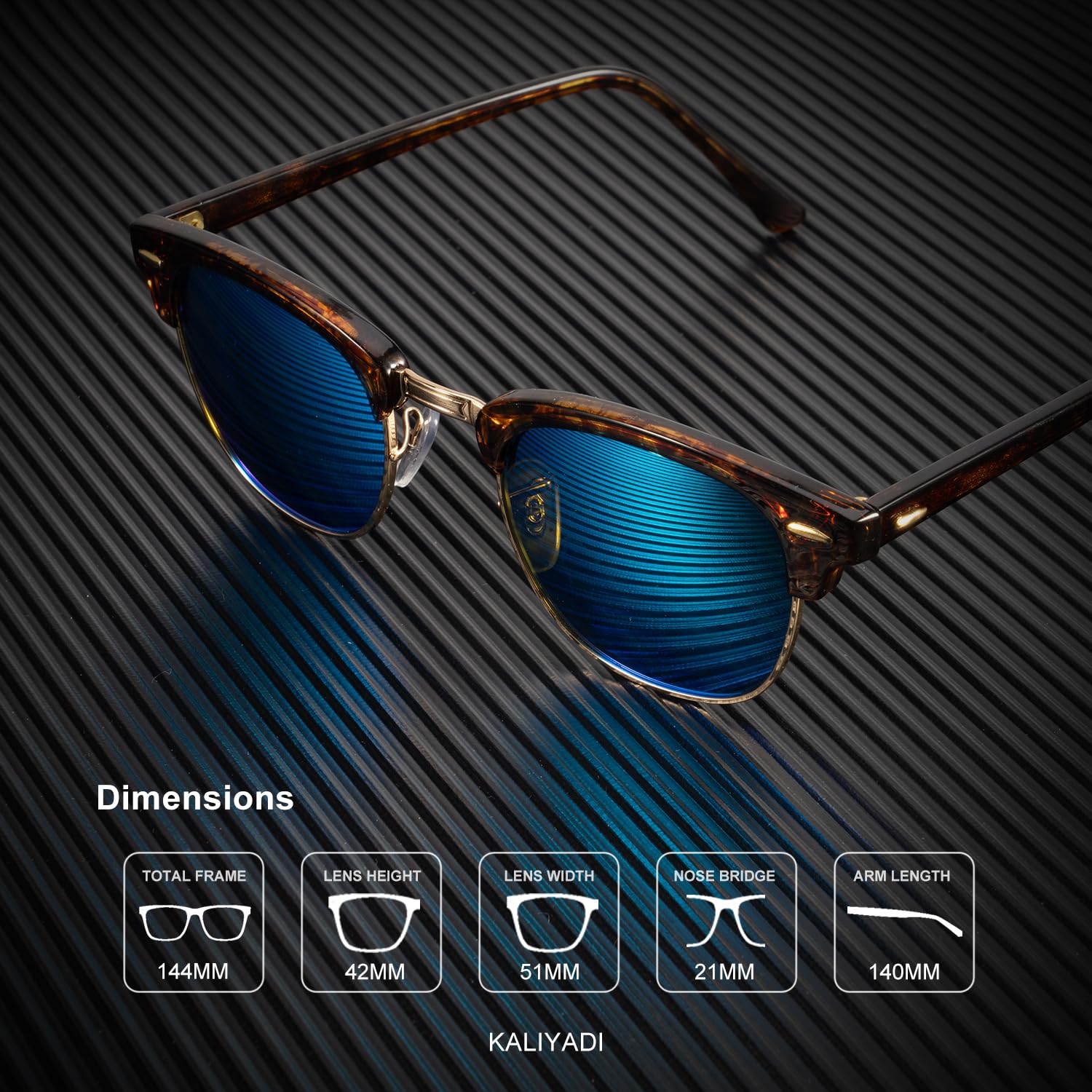 Foto 4 pulgar | Gafas de Sol Kaliyadi con Lentes de Vidrio Protección Uv - Venta Internacional
