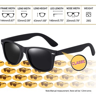 Foto 4 | Gafas de Sol Joopin Trendy Square Polarized UV400 All Black - Venta Internacional