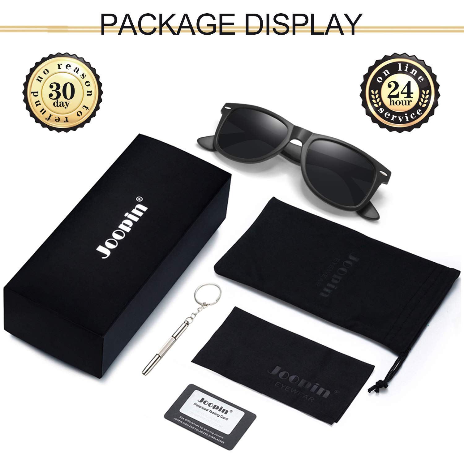 Foto 7 pulgar | Gafas de Sol Joopin Trendy Square Polarized UV400 All Black - Venta Internacional
