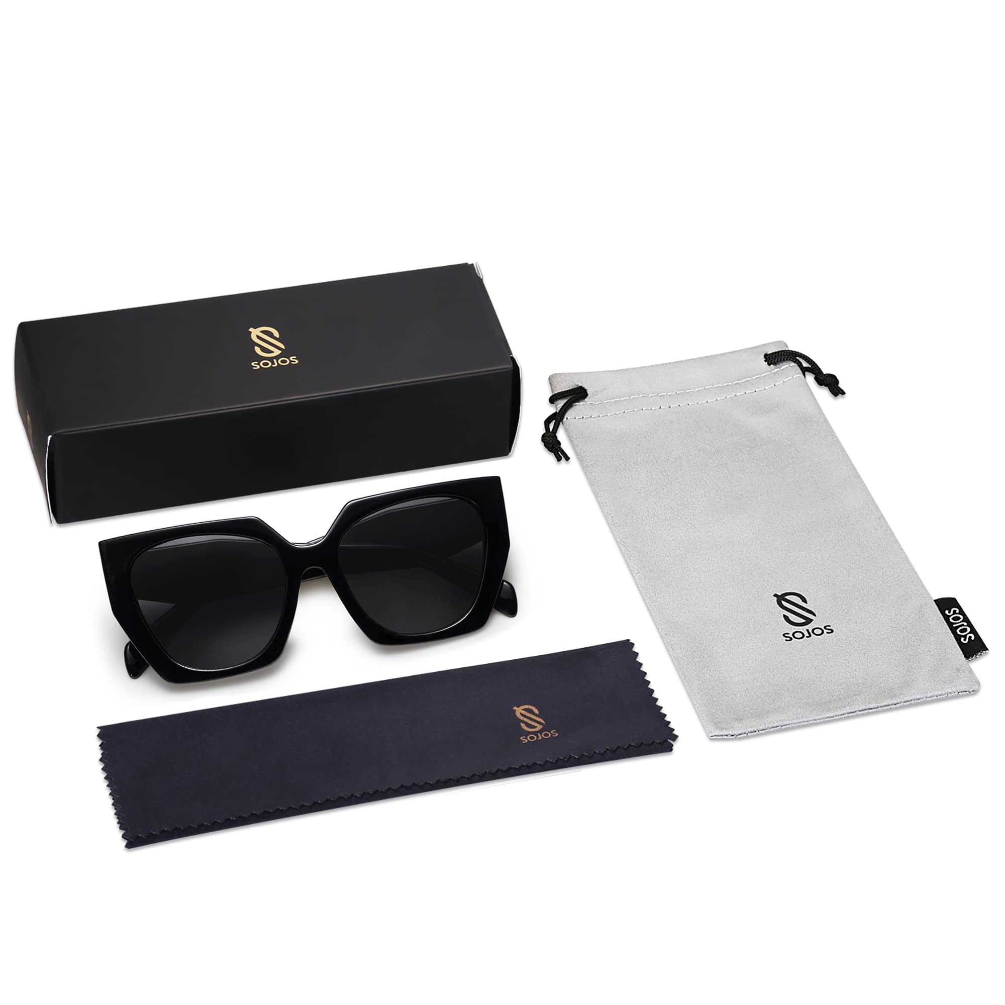 Foto 5 | Gafas de Sol Sojos Polarizadas Cateye Negras para Mujer - Venta Internacional