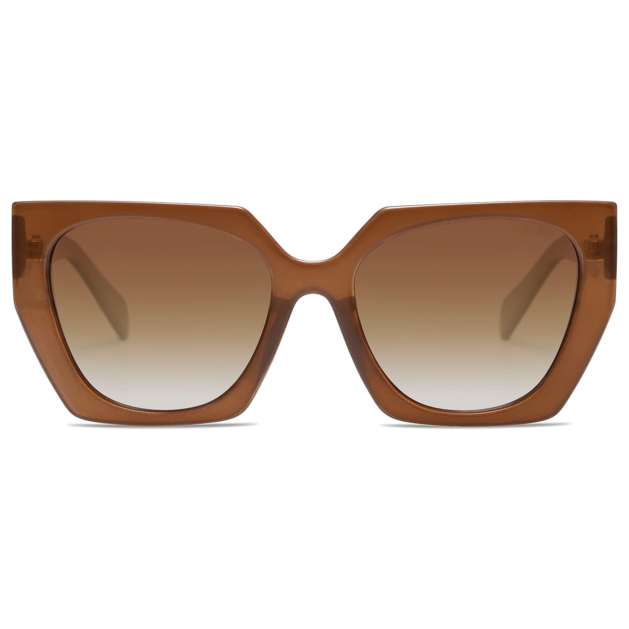 Foto 2 pulgar | Gafas de Sol Sojos Retro Square Cateye Polarizados Marrones para Mujer - Venta Internacional