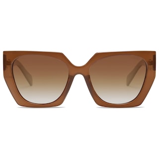 Foto 1 | Gafas de Sol Sojos Retro Square Cateye Polarizados Marrones para Mujer - Venta Internacional