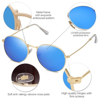 Foto 4 | Gafas de Sol Sojos Sj1014 Redondas Polarizadas Uv400 - Venta Internacional
