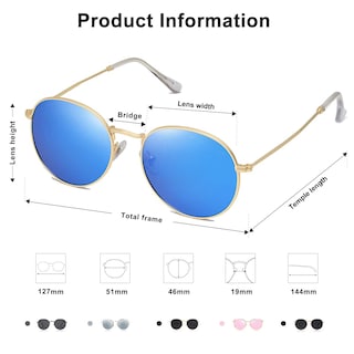 Foto 5 | Gafas de Sol Sojos Sj1014 Redondas Polarizadas Uv400 - Venta Internacional