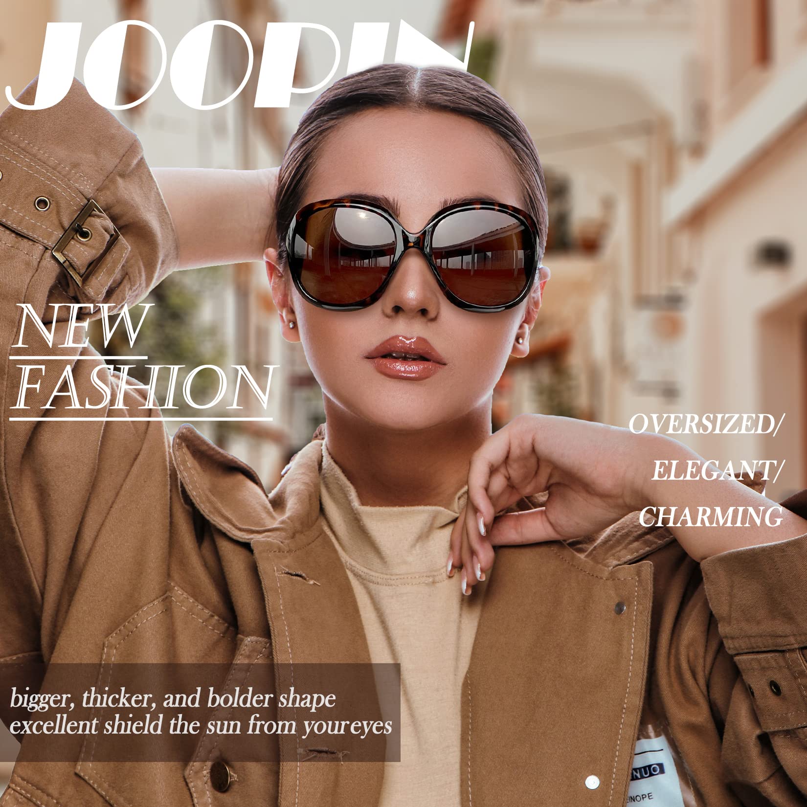 Foto 4 pulgar | Gafas de Sol Joopin Trendy Oversized Jackie Butterfly Black - Venta Internacional