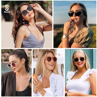 Foto 2 | Gafas De Sol Sojos Fashion Hexagon Round Para Mujer Sj2181 - Venta Internacional.