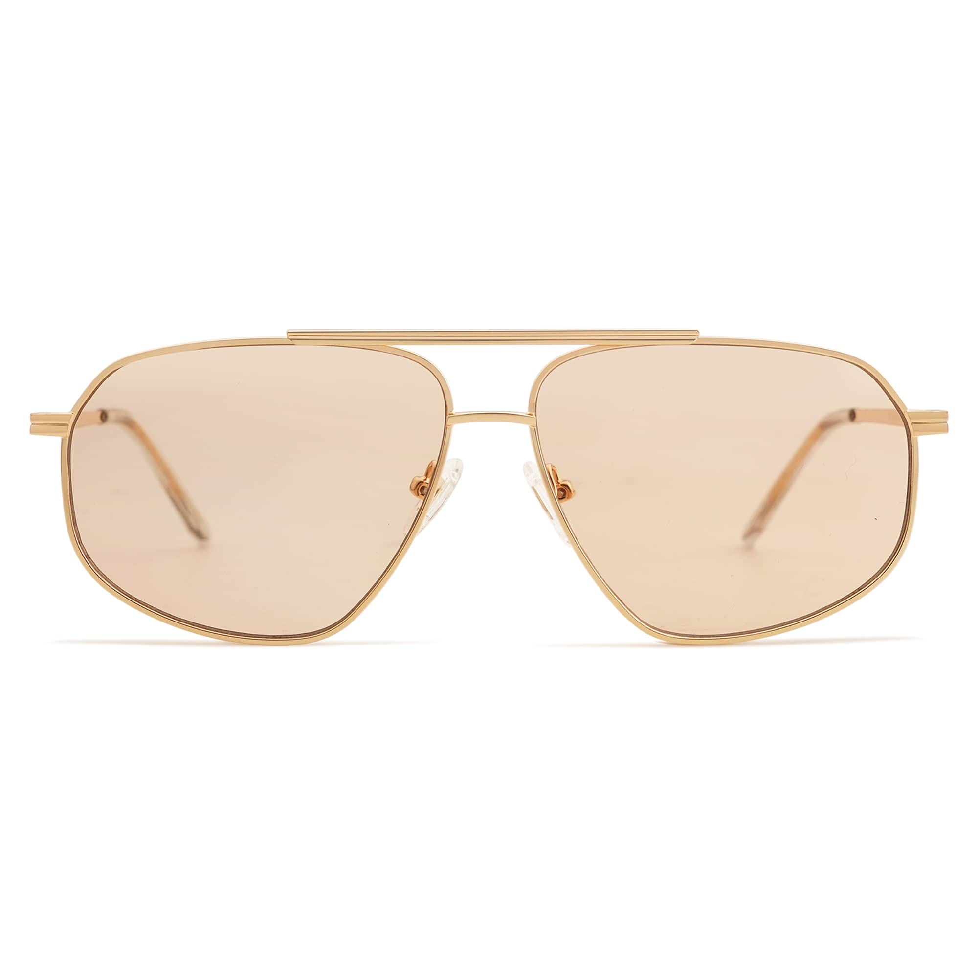 Gafas De Sol Sojos Classic Retro Aviator Sj1200 Dorado/marrón Claro - Venta Internacional.