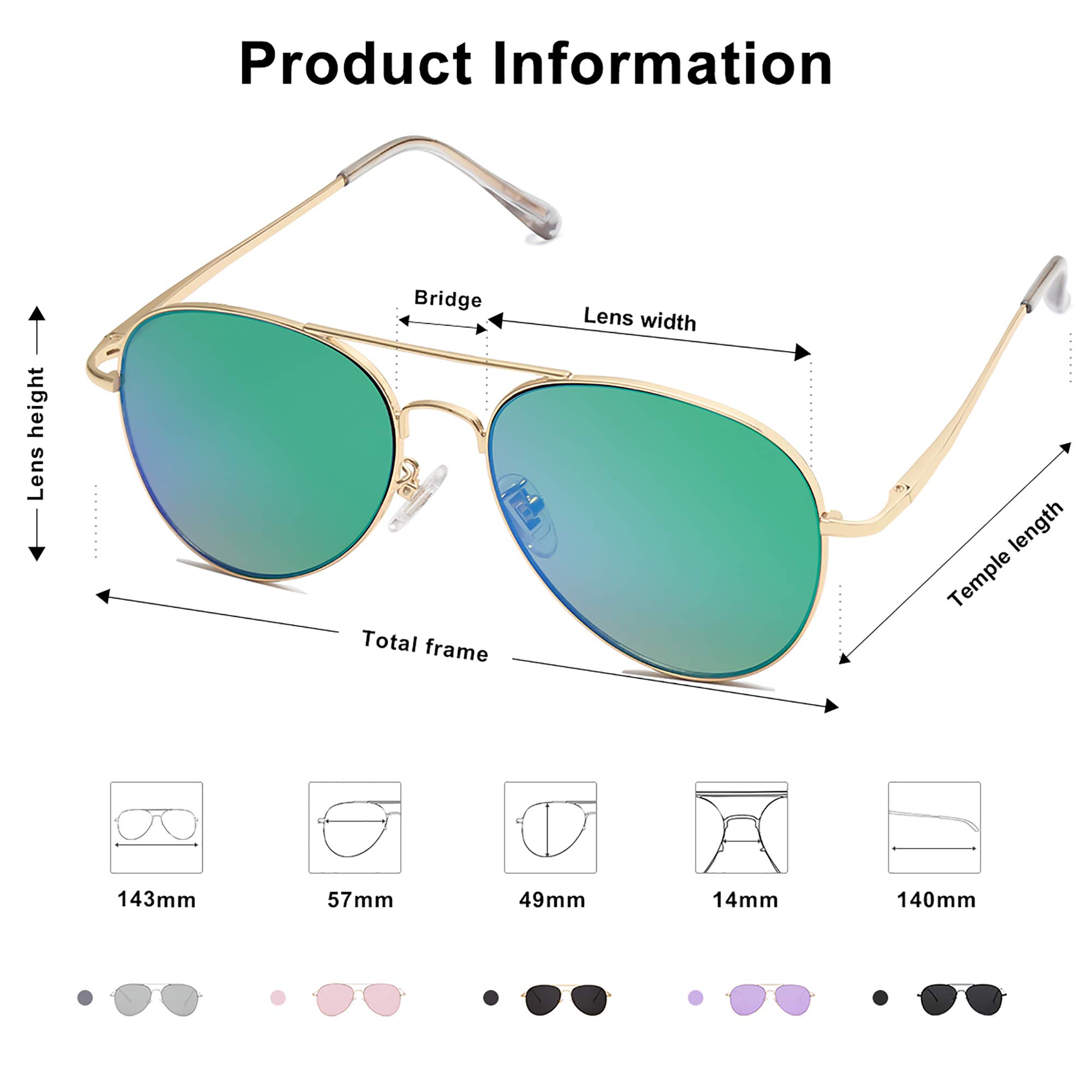 Foto 4 pulgar | Gafas de Sol Sojos Classic Aviator Sj1030 con Montura Metálica Unisex - Venta Internacional