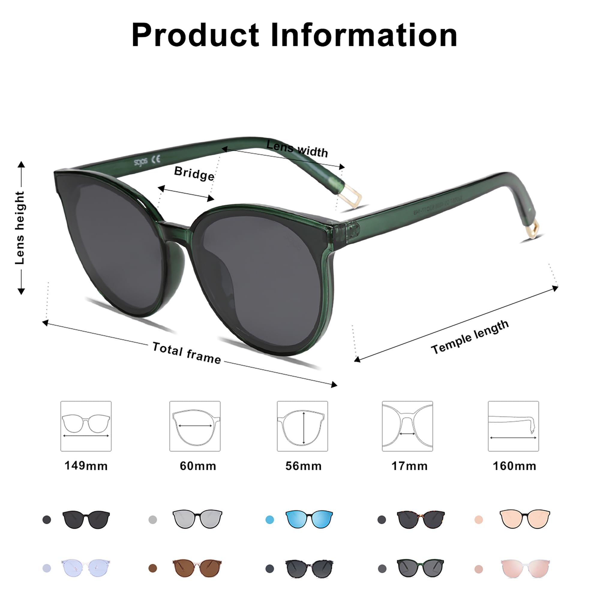 Foto 6 pulgar | Gafas de Sol Sojos Fashion Round Unisex - Venta Internacional