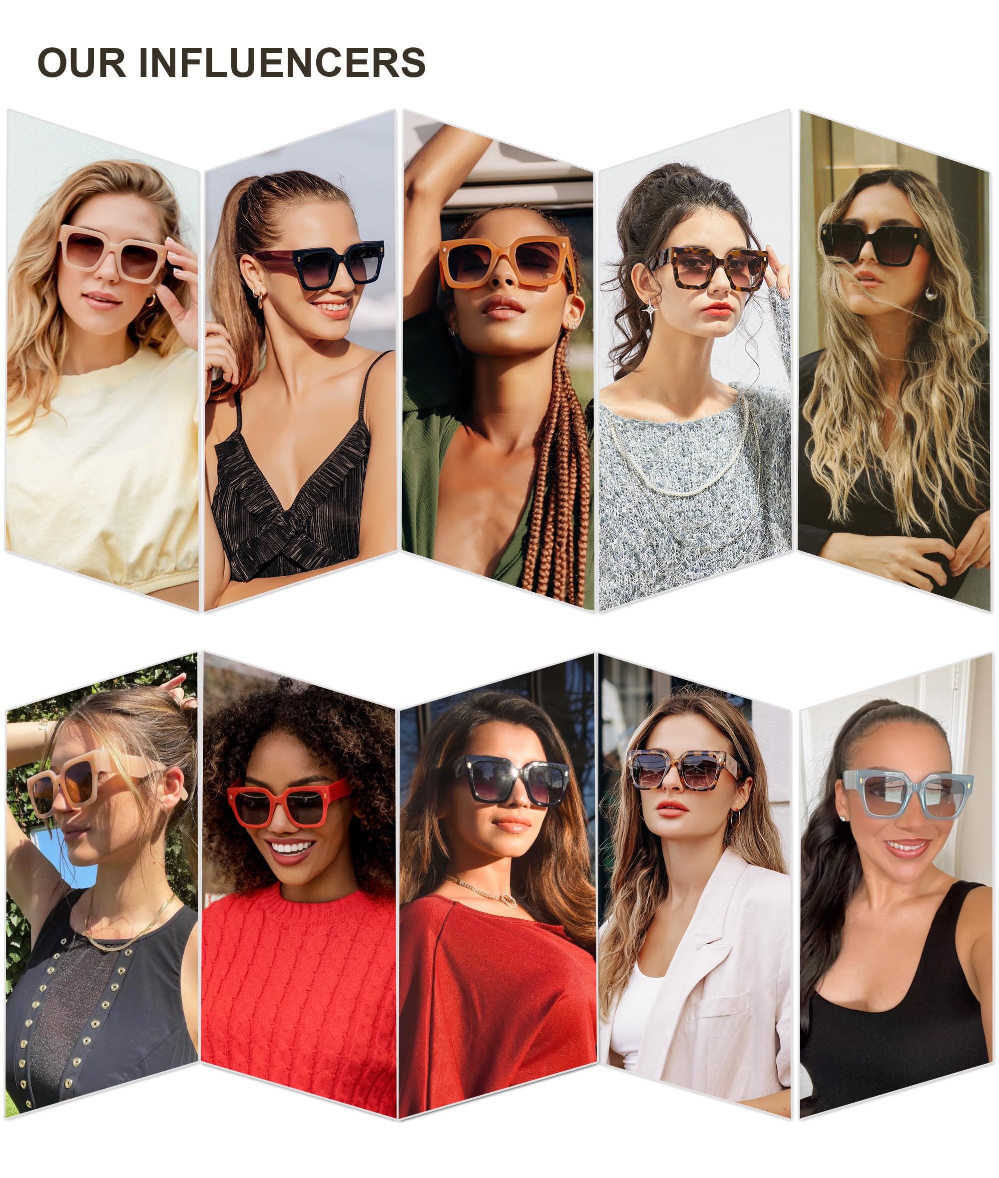 Foto 2 | Gafas de Sol Sojos Vintage Oversized Square para Mujer - Venta Internacional