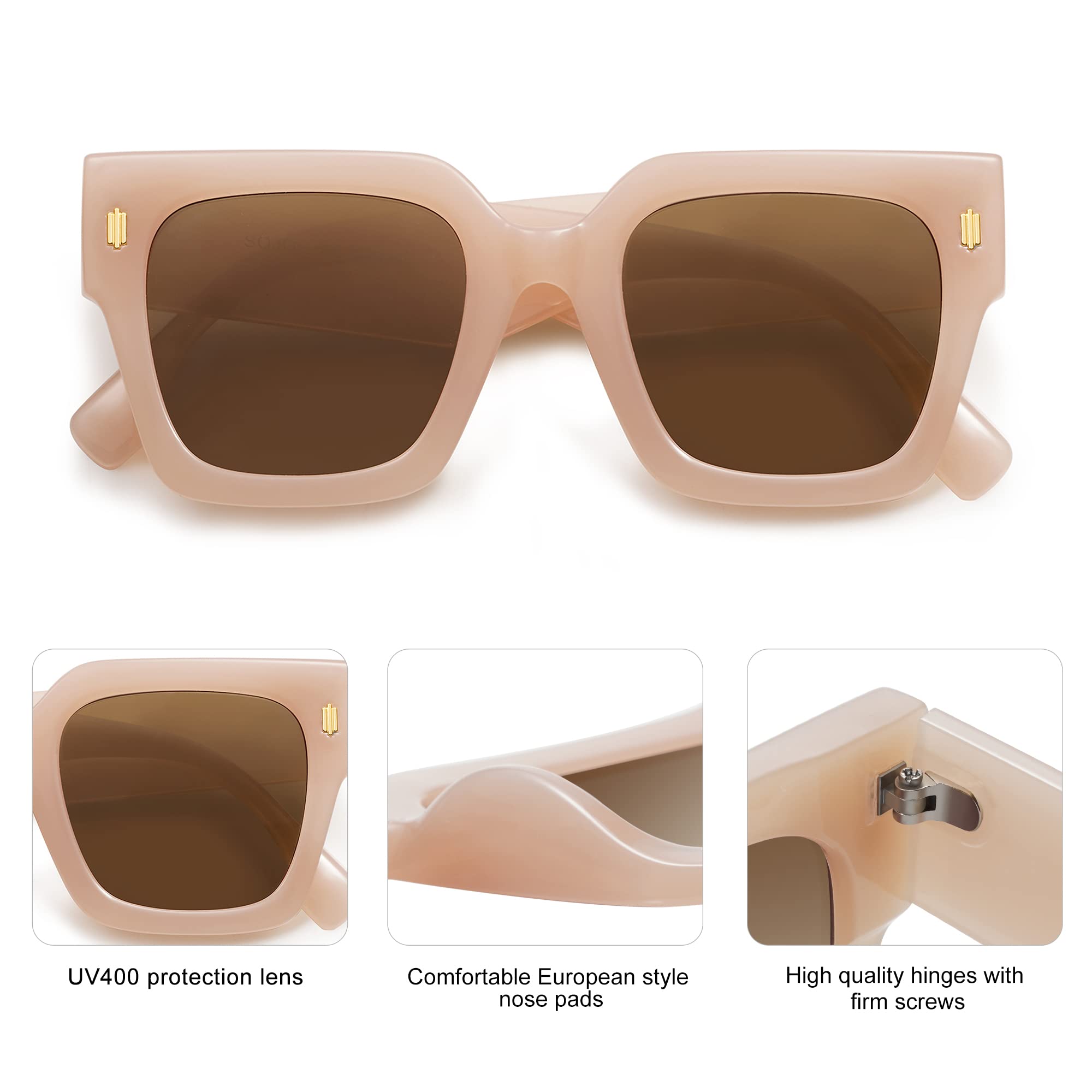 Foto 5 pulgar | Gafas de Sol Sojos Vintage Oversized Square Sj2194 para Mujer - Venta Internacional