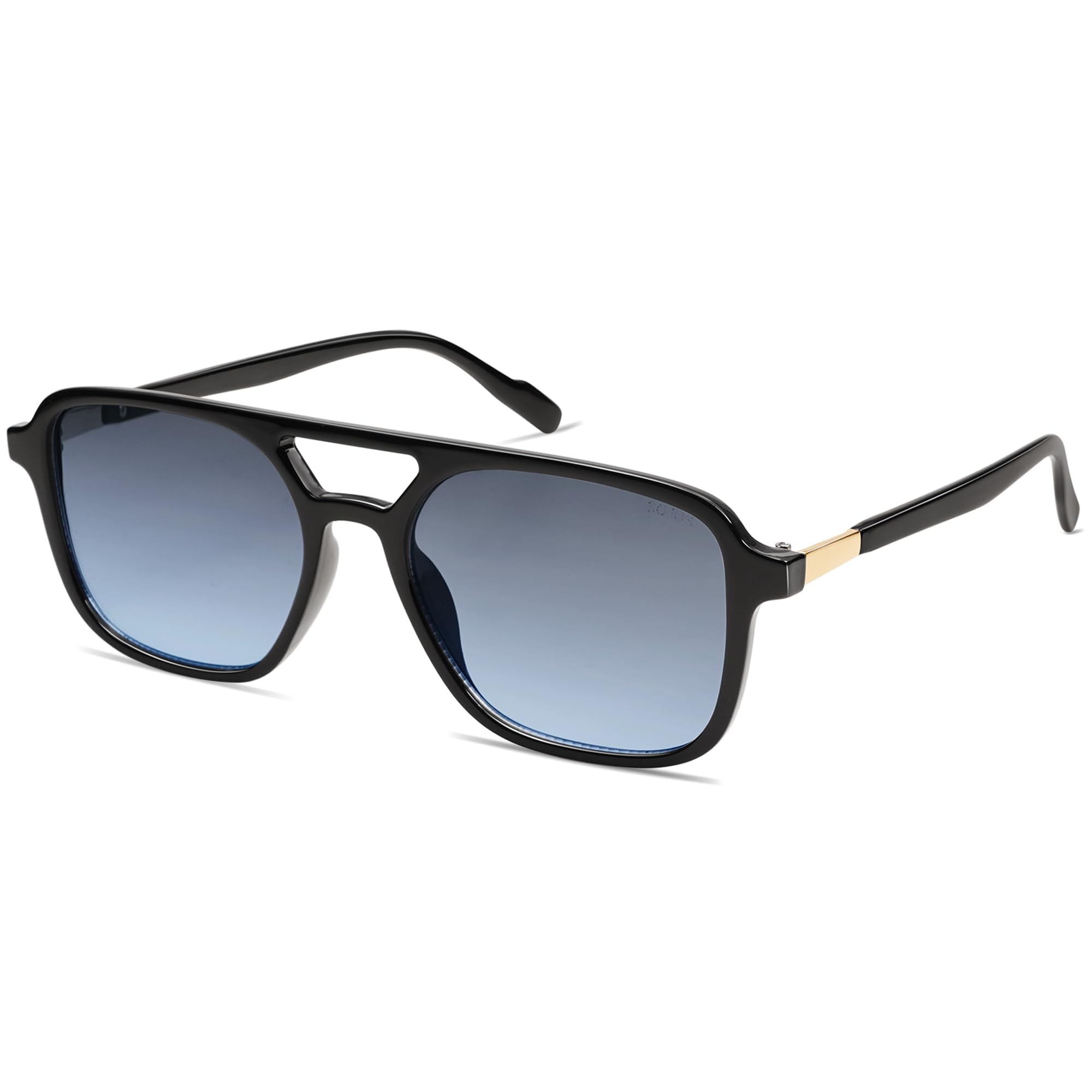 Gafas de Sol Sojos Retro Aviator Sj2202 con Lente Negra Y Azul - Venta Internacional