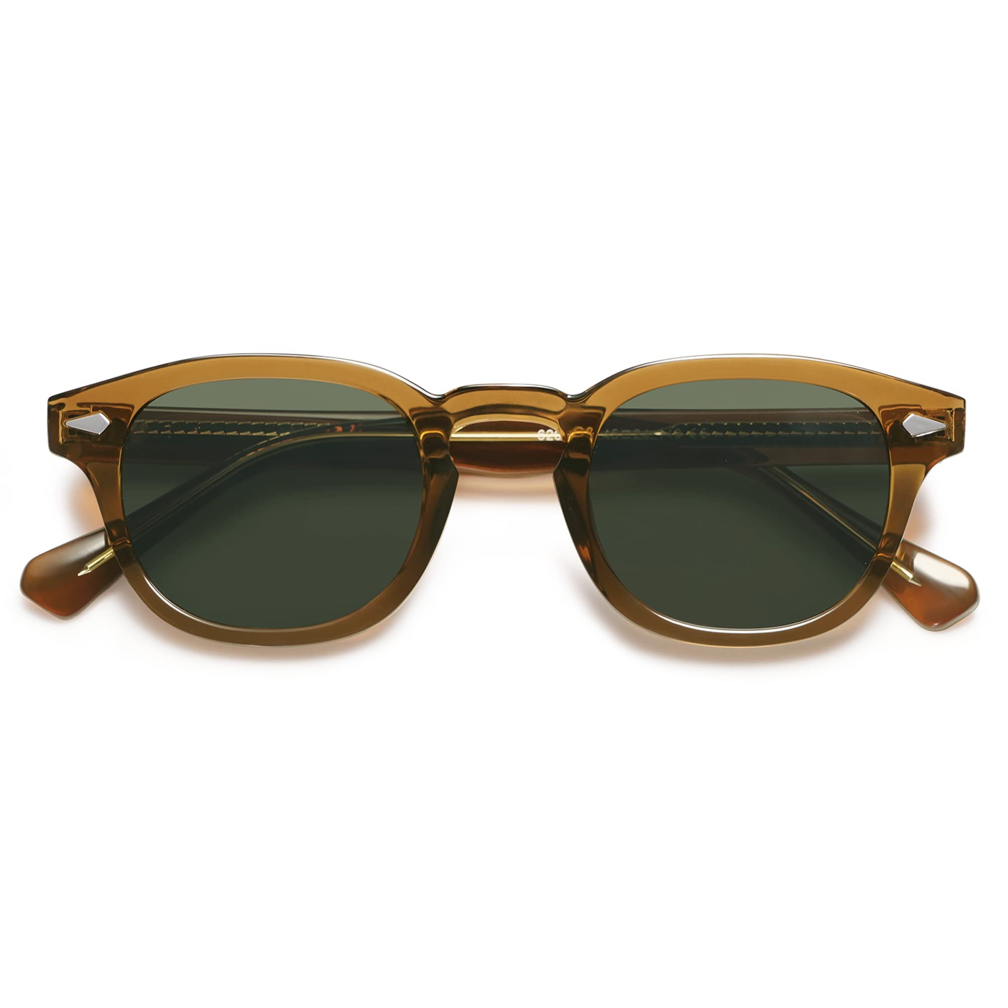 Gafas de Sol Sojos Retro Round Sj2251 Uv400 Verde Oliva/verde Oscuro - Venta Internacional